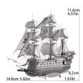 Flying Dutchman 3D Metal Puzzle Model Kits DIY Laser Cut Puzzles Jigsaw Toy For Children.