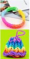 Rubber Loom Bands (300 Pieces) DIY Toys For Kids Lacing Bracelets Girls Gift Hair Rubber Bands Refill Make Woven Bracelet craft kit. 