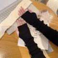 Fingerless Mittens Women Knitted Gloves Cosplay Anime Gloves Winter Arm Warmers Punk Gothic Harajuku Knit Mitten Arm Sleeves.
