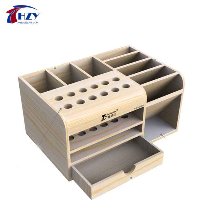 Toolguide Wooden Storage Box Screwdriver Tweezers Holder Mobile Phone ...