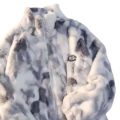 New Women's Tie Dye Lamb Fleece Jacket Autumn Winter Zipper Outerwear Warm Plush Jackets Harajuku Casual Loose Female Thick Coat. 