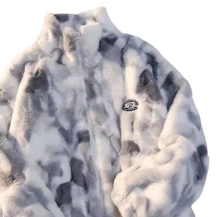 New%20Women's%20Tie%20Dye%20Lamb%20Fleece%20Jacket%20Autumn%20Winter%20Zipper%20Outerwear%20Warm%20Plush%20Jackets%20Harajuku%20Casual%20Loose%20Female%20Thick%20Coat%20-%20Image%206