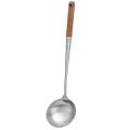 304 Stainless Steel Spatula Spoon With Wooden Handle Lengthened Cooking Spoon Anti-Scalding Cooking Shovel Kitchenware. 