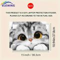 2-Pack Cute Cat Pattern Laptop Art Decal Case, Universal Laptop Skin Sticker for Laptop Refrigerator Decor. 
