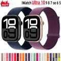 Nylon Loop For Apple Watch Strap 45mm 44mm 49mm 46mm 40mm 41mm 38mm 42mm Correa Bracelet iWatch Series 6 Se 7 8 9 10 ultra2 band. 