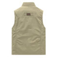 FGKKS Spring New Men Waistcoat Outdoor Leisure Solid Color Vest Young Middle-aged Photography Fishing Casual Vest Jacket Male. 