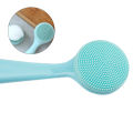 Double Sided Silicone Facial Cleanser Brush Soft Hair Face Massage Wash Brush Blackhead Remover Portable Skin Care Tool. 