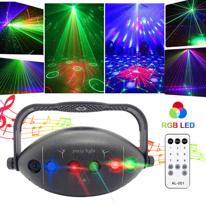 LED 72 Patterns Stage Lights USB Plug-in DJ Laser Lights Remote Control ...