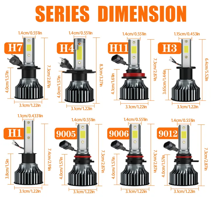 Heyword%202pcs%20Illas%2012V%209005%209006%20H1%20H4%20H7%20H13%209004%209007,%20120000LM%20300W%20Faro%20LED%20Superbrillante%20Para%20Coche,%20Chip%20COB,%206000K%20-%20Image%206