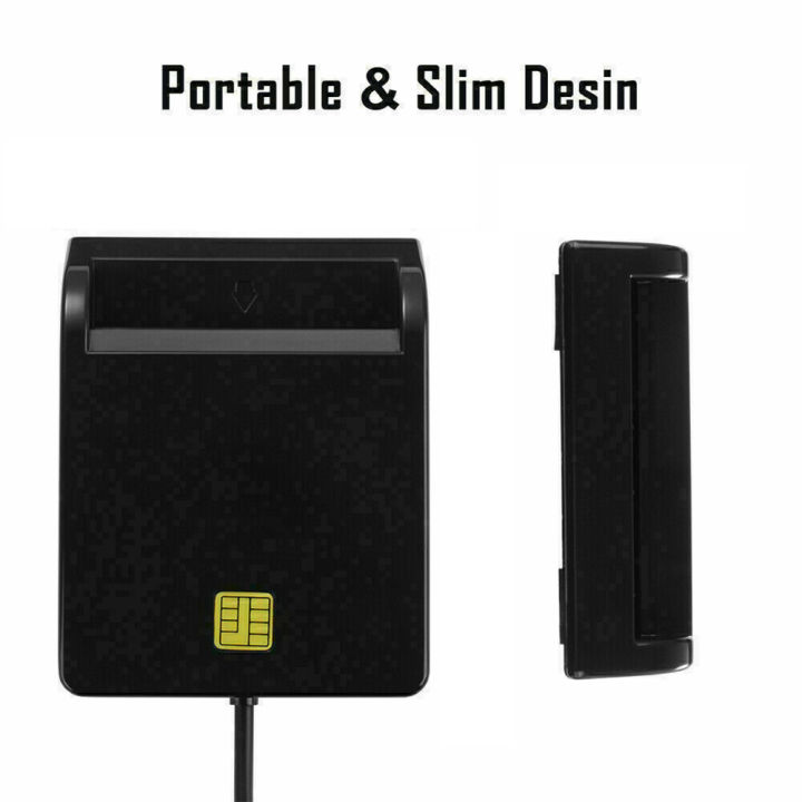 Portable USB 2.0 Intelligent Card Reader DNIE ATM CAC IC ID Bank SIM Card Reader for Windows Linux Desktop Mobile Device