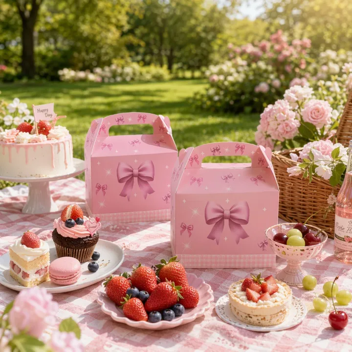 12/24pcs%20Pink%20Bow%20Kraft%20Paper%20%20Box%20Handheld%20Kids%20Packaging%20Cake%20Candy%20Biscuits%20Storage%20Baking%20Birthday%20Party%20Favor%20-%20Image%202