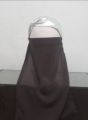 Naqab Patti Hijab in Georgette - Plain Casual Style, Free Size, Elegant Look. 
