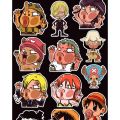 OnePiece 28 sheets Japan anime cartoon big size anime 10-12cm one piece reusable sticker. 