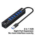 USB 2.0 Multi Ports High Speed 3 6 Port Hub USB Splitter Multiple Extender TF SD Card Reader Adapter Expander for Laptop PC. 