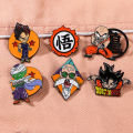 6Pcs Anime Dragon Ball Son Goku Enamel Brooch Badge Cartoon Vegeta Piccolo Master Roshi Krillin Lapel Pins For Fans . 