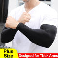 Oversized Arm Sleeves Men Cycling Cooling Driving Sun Protection Stretchy Breathable Outdoor Fishing Extra Large Golf Arm Covers.