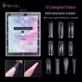 120 Pcs/Set Clear Dual Forms Nail System Full Cover Quick Building Gel Mold Tips Nail Extension Molds Upper Forms For Nails Tips. 