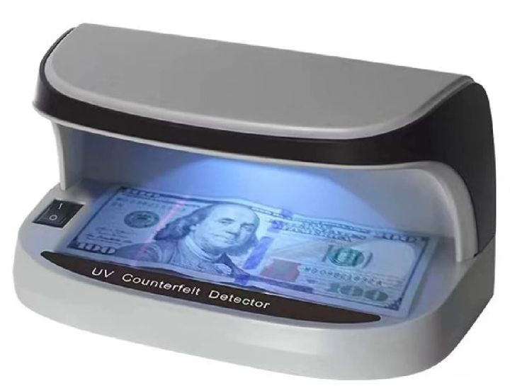 Portable Handy Small UV Counterfeit Detector Bank Note Detector Money ...