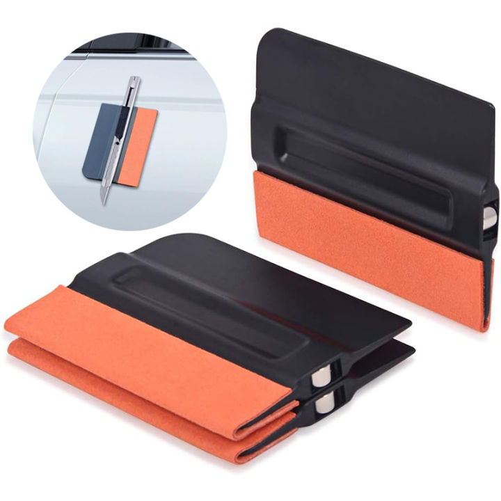 1/3pcs Felt Edge Squeegee Built in Magnet Widnow Tint Tools No Scratch Film Squeegee Car Vinyl Scraper Decal Applicator Tool
