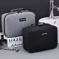 Men's Double Open Makeup Storage Bag Portable Zipper Closure Makeup And Beauty Bag Business Travel Toiletries Organizer Bags. 