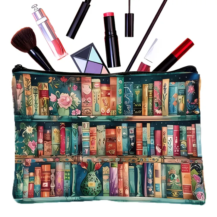 Stylish%20Book%20Lover's%20%20Makeup%20Bag%20%E2%80%93%20Double%20Sided%20Print%20with%20Vibrant%20Bookshelf%20Design%20-%20Image%202