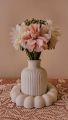 Home decorative ribbed turbine vase. 