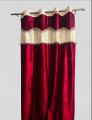 Silk Jhalar Maroon Window/Door Curtain 1 Pcs (Size 4F×6.5F). 