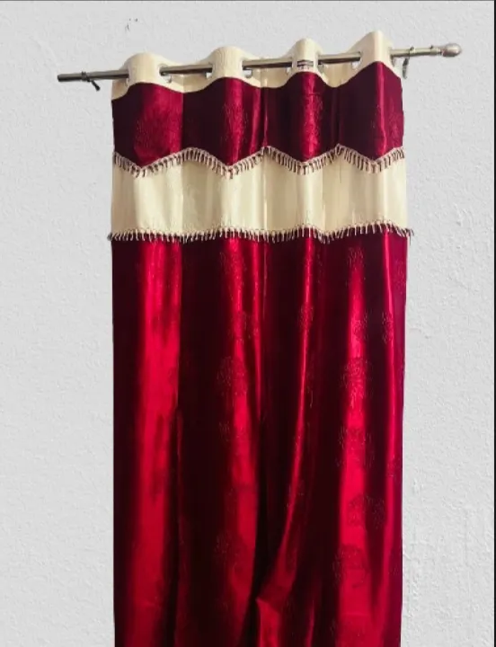 Silk%20Jhalar%20Maroon%20Window/Door%20Curtain%201%20Pcs%20(Size%204F%C3%976.5F)%20-%20Image%206