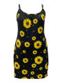 Plus Size Flower Print Strapless Dress Spring Summer Casual Sleeveless Round Neck Dress Women's Plus Size Clothing.