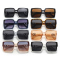 Brand Sunglasses Women's Square Classic Large Frame Fashion Men's Rectangular Letter Design Retro Sun Glasses UV400.