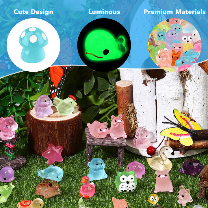 6Pcs%20Mini%20Luminous%20Resin%20Animals%20Tiny%20Glow%20In%20The%20Dark%20Ocean%20Animal%20Duck%20Dolphin%20Duck%20Turtle%20Mushroom%20Frog%20Miniature%20Figures%20-%20Image%202