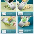 Kitchen 5 In 1 Stainless Steel Safe Multifunctional Manual Vegetable Slicer Cutter Potato Shredders Garlic Carrot Grater Chopper. 