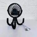 Baby Stroller Fan Hand Held Rechargeable USB Bladeless Small Folding Fans Mini Ventilator Silent Table Outdoor Cooler Neck Fan. 