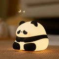 LED Night Light Cute Panda Cartoon Animals Silicone Lamp USB Rechargeable Timing Sleeping Lamp Bedroom Decoration for Children. 