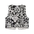DUOPERI 2025 New Women 2 Piece Set Printed V-Neck Vest & Side Zipper Skirts Shorts Female Elegance Chic Casual Shorts Set. 