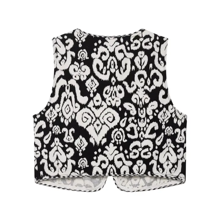 DUOPERI%202025%20New%20Women%202%20Piece%20Set%20Printed%20V-Neck%20Vest%20&%20Side%20Zipper%20Skirts%20Shorts%20Female%20Elegance%20Chic%20Casual%20Shorts%20Set%20-%20Image%203