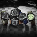 Man’s Luminous Fashion And Casual Versatile Canvas Strap Calendar Quartz Watch Basic Simple No Waterproof Black Round Dial Reloj. 