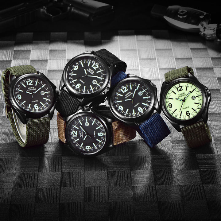 Man%E2%80%99s%20Luminous%20Fashion%20And%20Casual%20Versatile%20Canvas%20Strap%20Calendar%20Quartz%20Watch%20Basic%20Simple%20No%20Waterproof%20Black%20Round%20Dial%20Reloj%20-%20Image%206