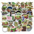 50PCS Disney Cute Baby Yoda Stickers Cartoon Anime Decals Kids Toy Laptop Guitar Motorcycle Car Phone Graffiti Sticker Gift. 