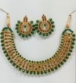 Maroon colour jewellery set of round crystal earrings and chowker neckless in maroon colour for girls and women for wedding party and eid in low price. 