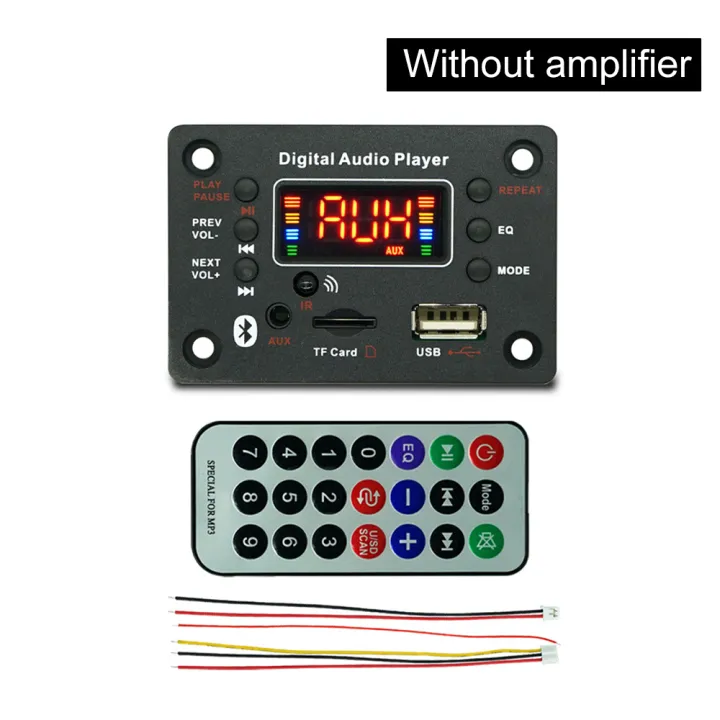 2*40W  Amplifier MP3 Player Module Bluetooth-compatible 5.0 Decoder Board DC7-20V 80W Amplifier Car FM Radio Module mp3 players