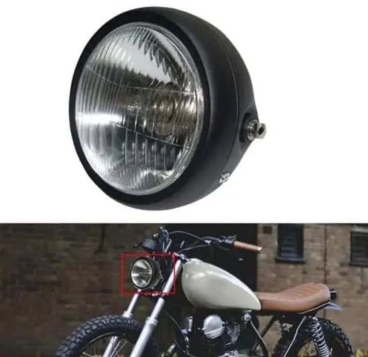Motorcycle Complete Cafe Racer Headlight For All Bike's | Daraz.pk