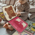 Montessori Busy Book Baby Early Education Book，Puzzle Toy, Animal Cognitive Fabric Book, Repeated Paste Book & Sensory Toys. 