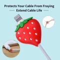 Fruit Cartoon Cable Protector Cute Charger Protector Cable Winder Organizer Cable Bite Data Line Protective Cover For Phone.