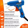 Premium Hot Glue Gun + 5 Free Glue Sticks – Fast Heating, Strong Bonding, Perfect for DIY & Crafts.