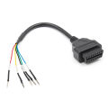 16pin Jumper Tester Connector OBD2 Male 5Pin Adapter Connection To Female 16 Pin Can K Line DIY Car Truck Extension Cable Tool.