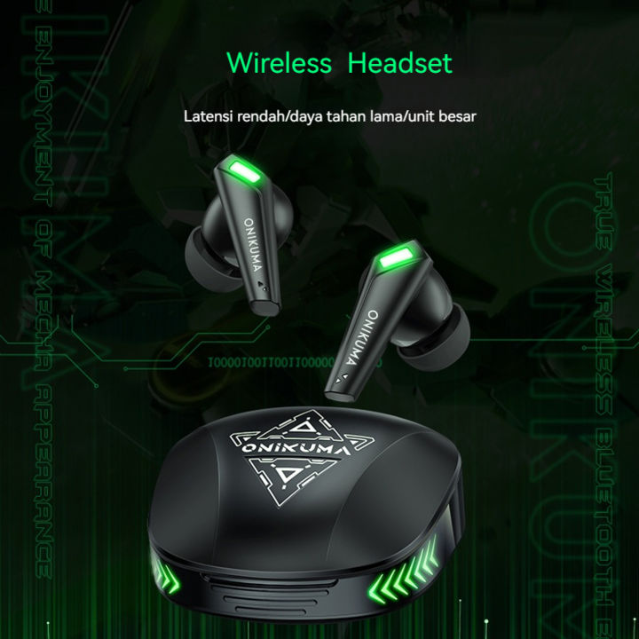 ONIKUMA T308 TWS Wireless Earphones Gaming Headset With Mic Headphone Noise Cancelling Stereo Touch Control