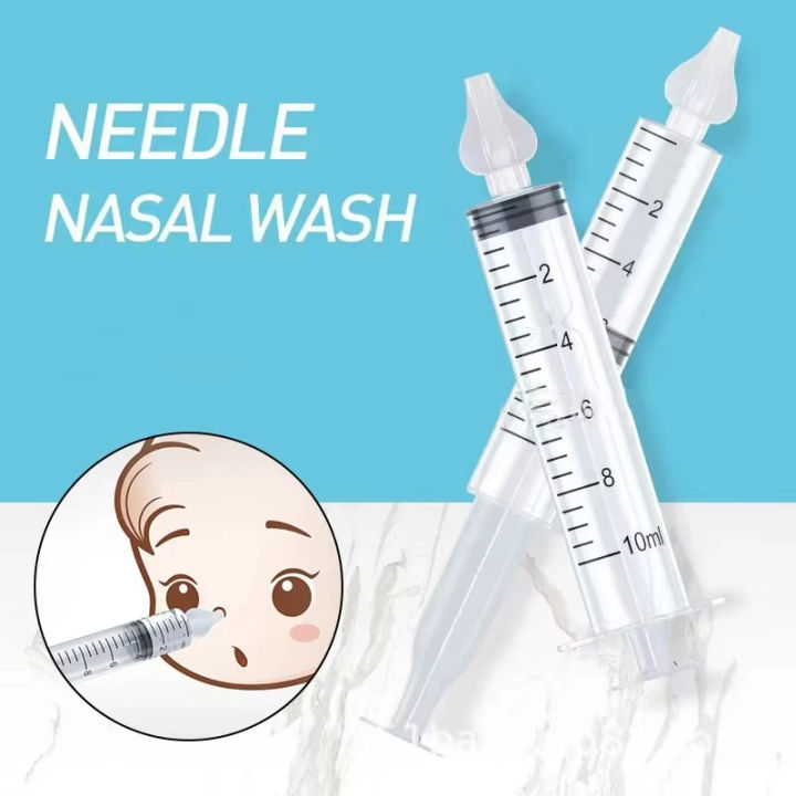 1-6Pcs Baby Nose Cleaner Nasal Washer Needle Tube Washer 10ML Infant Nasal Aspirator Cleaner Syringe Washing Baby Care Tools