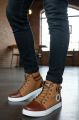 BOOT SHOES FOR MEN SOFT LEATHER MIDIUM CUT VANS MODEL RUBBER SOOL.. 