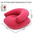 Inflatable Lazy Sofa U-shaped Flocking with Armrests, Backrest Seat Outdoor Pvc Indoor Portable Single Inflatable Sofa. 